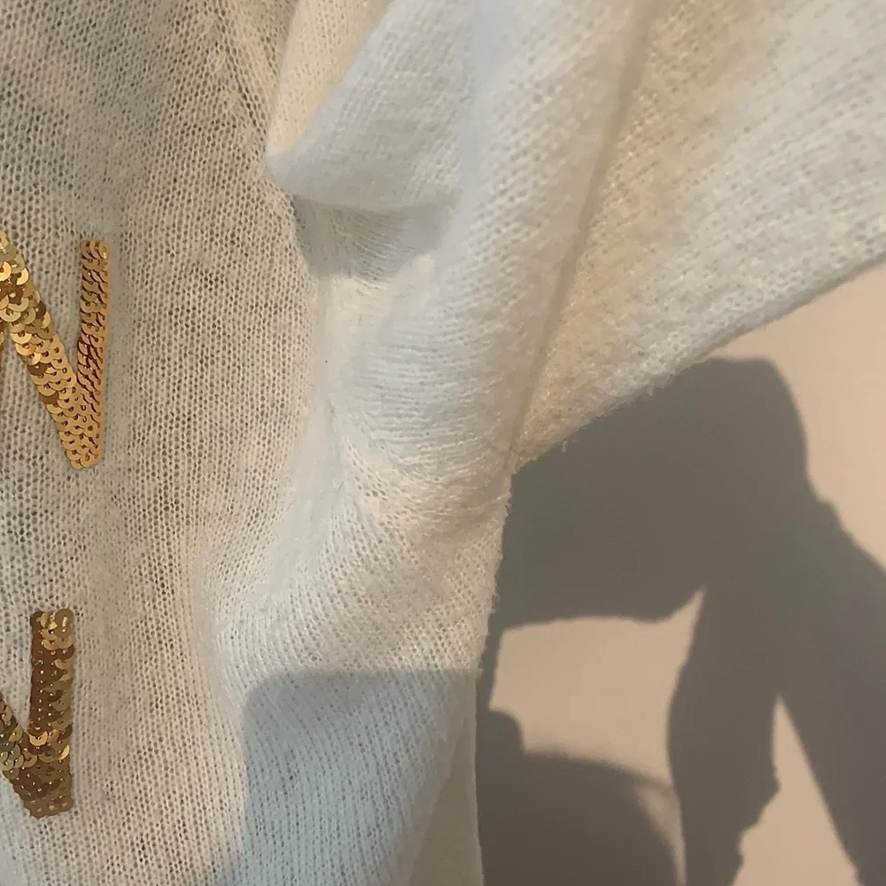 Wildfox White Sweater with Gold Lettering - Picture 4 of 5